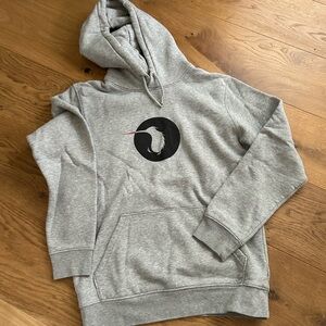 Women's Gray Hoodie with Black Graphic